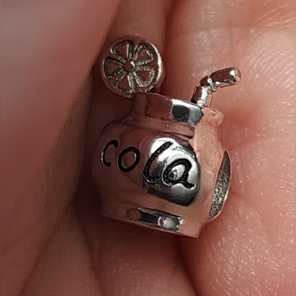 NEW NEVER WORN STERLING SILVER COLA CHARM. FITS PANDORA SEE PICS. - Picture 9 of 12
